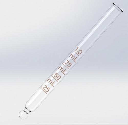 Graduated Glass Pipette for Droppers – Straight-Tip, 90mm