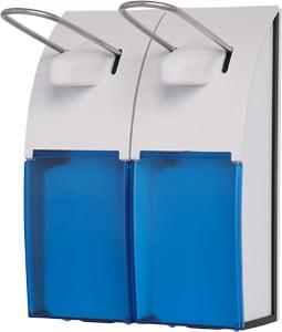 Double wall plate for dosage dispensers