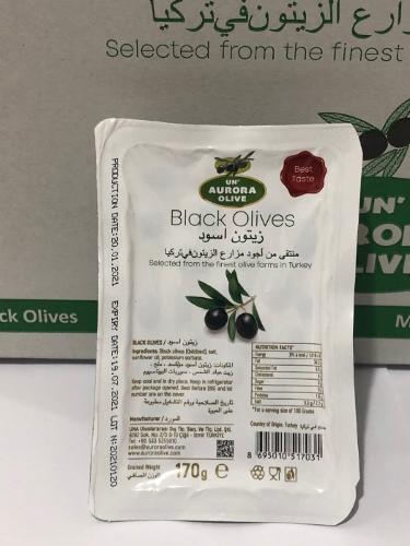 Black olives Vacuum Tray 200 gr