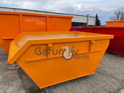 Metal container for construction waste with a volume of 4 m3