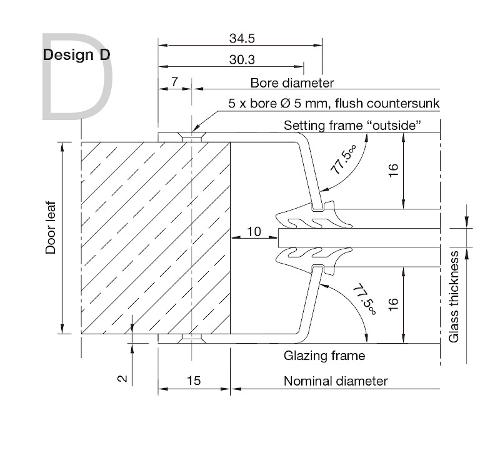 Aluminium Porthole Design D