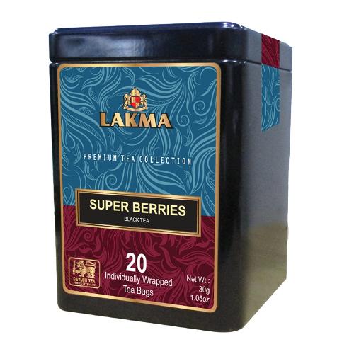 Lakma Super Berries Foil Enveloped Tea Bags In Tins – 1.5g X 20 Envelopes