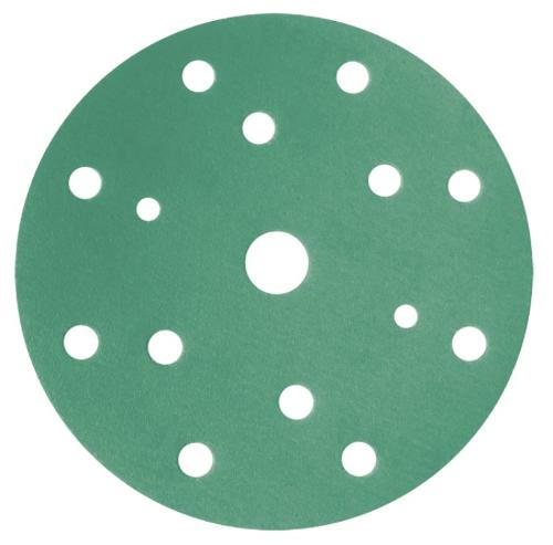 green sanding disc Ø 150mm - 15 holes P180 100p.