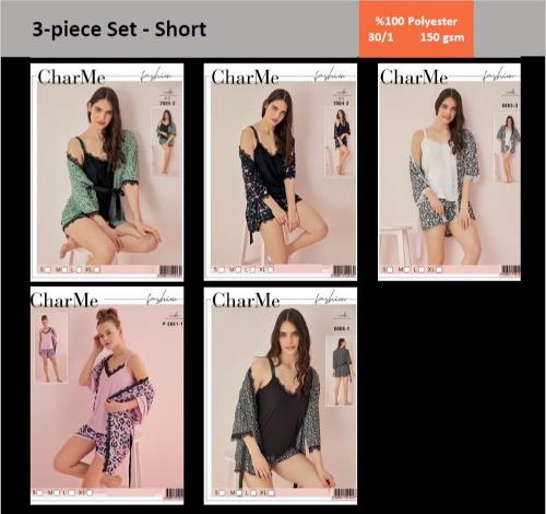 Women Fancy 3 Piece Set - Strap Dress