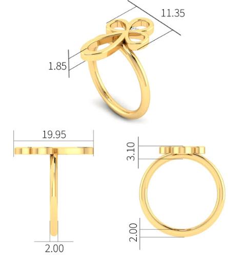 Clover Diamond Ring Exquisite Elegance