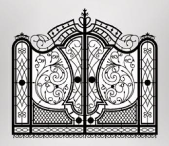 Hand wrought iron metal gates production and export
