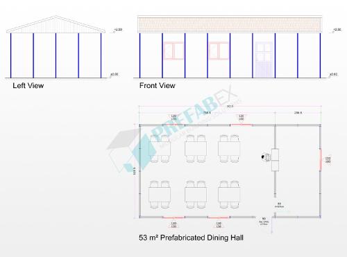 Prefabricated Dining Hall-53 M²