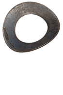 Curved spring washers
