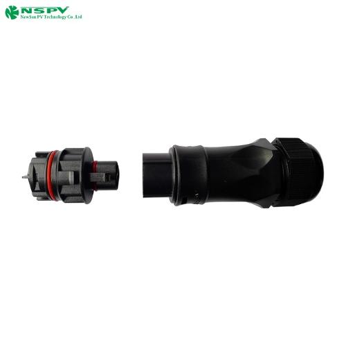 500V Solar AC 3 Cores Connector Cable Female And Panel Male