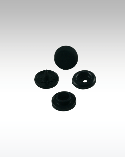Black Plastic Snaps (12,50mm) Cap