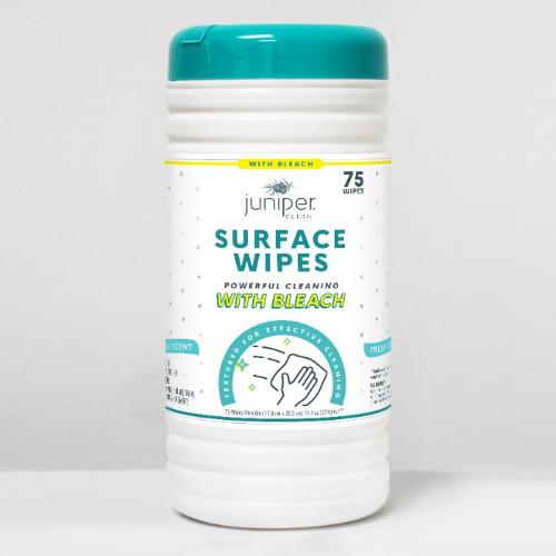 Juniper Clean Surface Cleaning Wet Wipes With Bleach