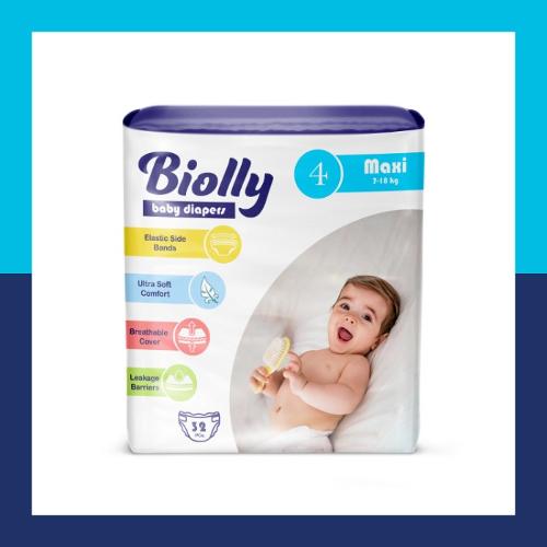 Biolly Baby Diapers Size - 4