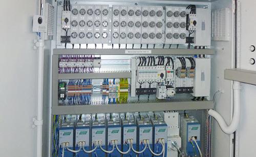 Control cabinet construction Interior of a control cabinet