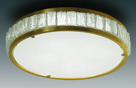Round glass ceiling light