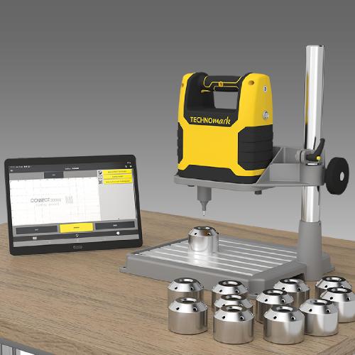 Tablet-controlled 2-in-1 dot peen marking machine