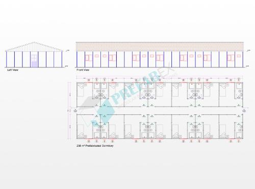 Prefabricated Dormitory -238 M² 