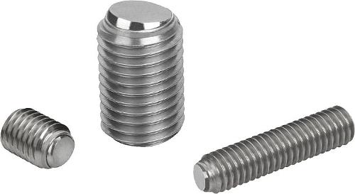 Ball-end thrust screws without head stainless steel with
