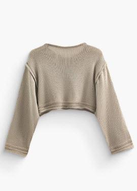 Cropped top women sweater