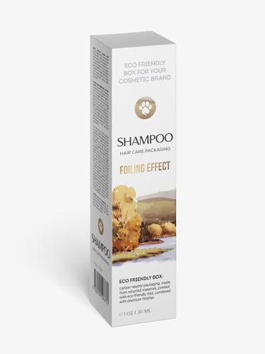 Shampoo box square bottom shaped large size white eco-friendly