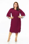 Plus Size Fuchsia Color Chiffon Dress