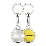 Metal 1 side Tennis key-ring components MTN
