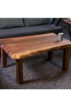 Natural wood coffee table, log coffee table