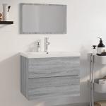 Bathroom furniture set processed wood gray sonoma oak colored