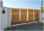 Stainless Steel and Wooden Gates