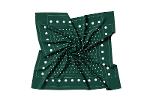 Green/white 60x60 microfiber scarves for business look