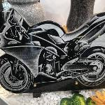 Granite Gravestone Plaque Motorcycle Etching Memorial Plaque