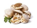 Boiled whole white clams