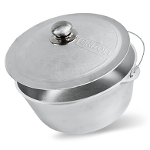 Aluminum cauldron Brizoll with bracket and lid 6
