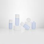 mono plastic airless cosmetic bottle with dispensing pump 