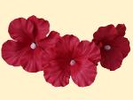 Set Of Hibiscus Of Dark Red D100 Mm Of 3 Pieces (6 Unit / Box)