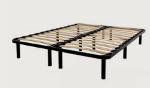 Bed frame with wooden slats