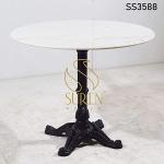 Cast Iron Folding Marble Top Folding Table