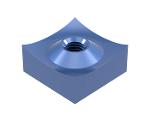 40x40x20 mm Concave cutter for Vecoplan/Lindner, M12,raised 