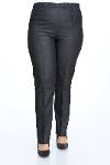 Large Size Anthracite Elastic Waist Lycra Fabric Trousers
