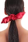 Women's Bow Model Red Scrunchie Buckle