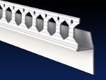 Renderplas PVC shadow gap 'L' profile