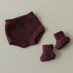 Bloomers knitted texture Bordeaux