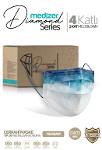 Medizer Diamond Series 4 Layer Blue Cristale Patterned Surgical Mask