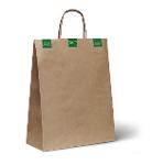 kraft wine  paper bags with protective sticker