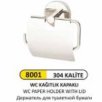 8001 WC PAPER HOLDER WITH LID (304 QUALITY)