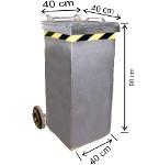 120 Liter Metal Waste Container
