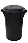 80L waste bin with lid