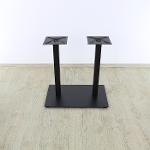Rectangular steel table base with two columns
