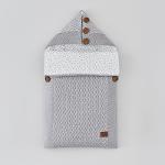 Envelope Henry with holes for a car seat knitted Silver