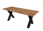 Wood top table with metal legs