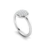 Exquisite Pave Dome Ring in Gold and Silver